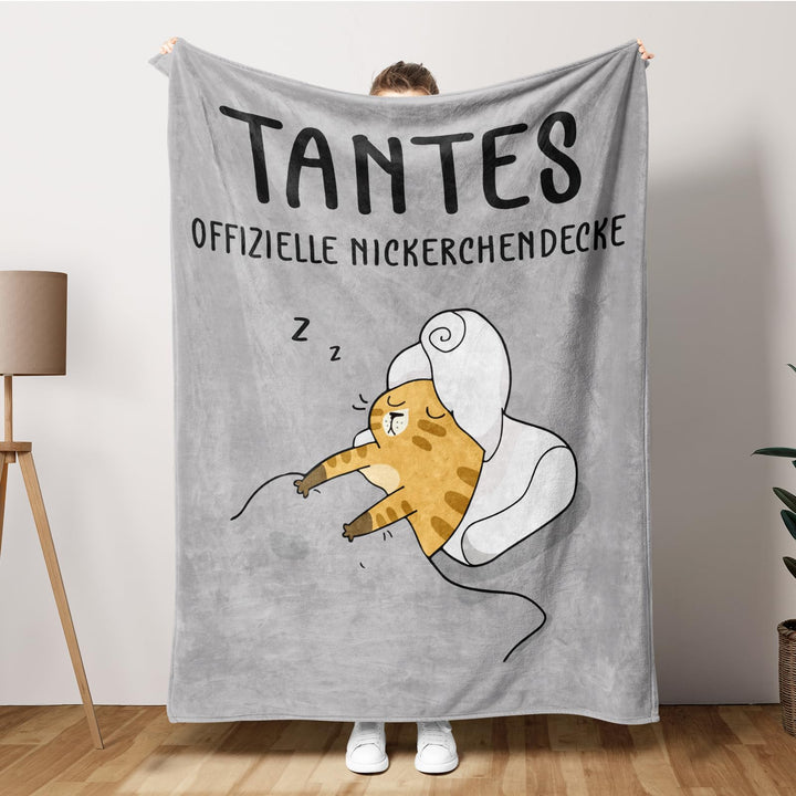 Tante Geschenk, Personalisierte Decke Geburtstagsgeschenk für Tante, Kuscheldecke Flauschige An Mein