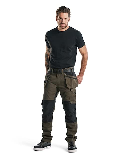 Blakläder 149613304599C154 Service Bundhose mit Nageltaschen Grösse in Olivegrün/Schwarz, C154 C154