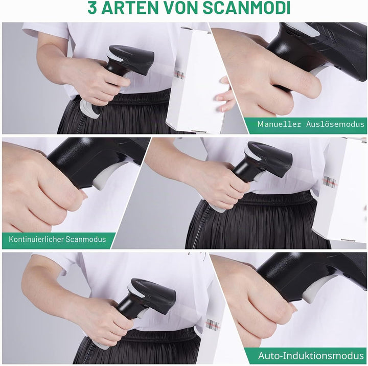 Kabelgebundener 2D QR Barcode Scanner, Handheld Barcode-Scanner, 1D USB Lesegerät, Plug and Play Bar