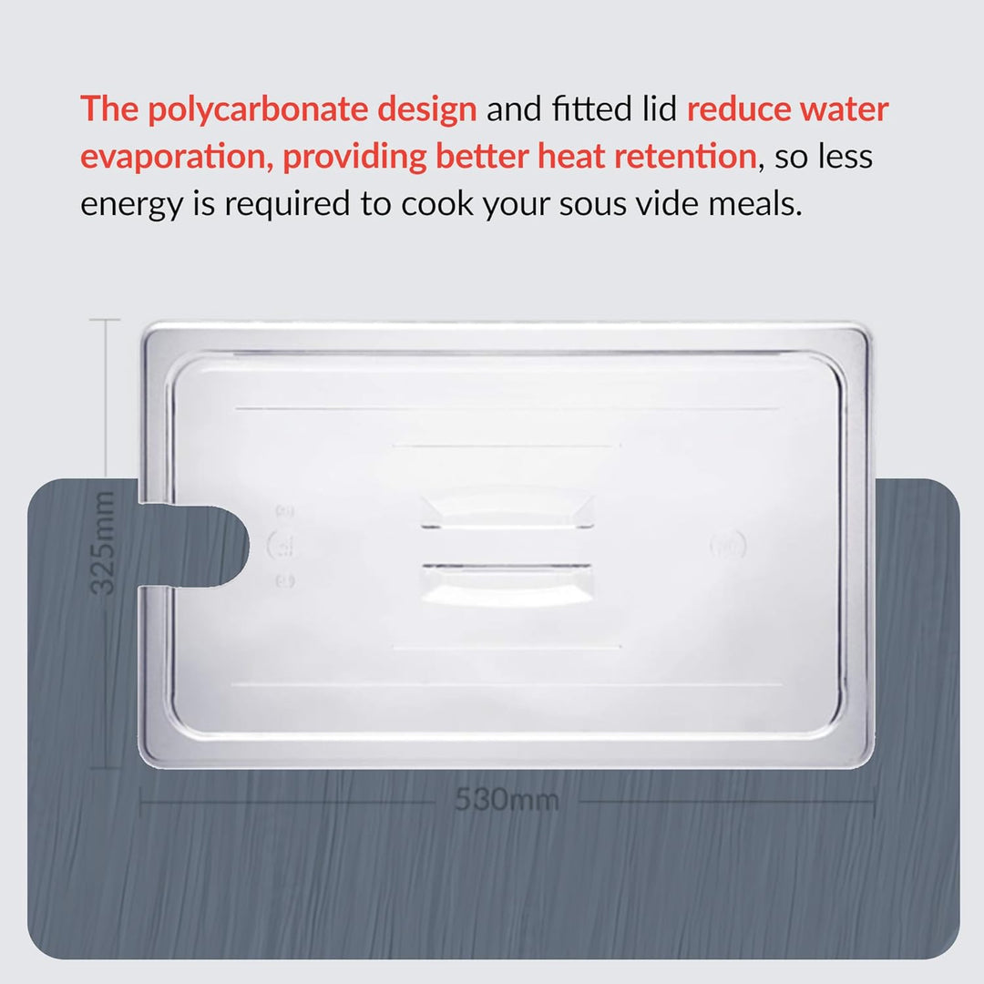 Sous Vide Tools Container aus Polycarbonat, 20 l, mit Deckel für den Sous-Vide-Stick von Anova, nich