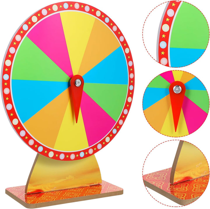 Yardwe Tisch-Preisrad Glücks- Bearbeitbares Rotierendes -Spiel Für Karneval Party Messe Urlaub Spiel