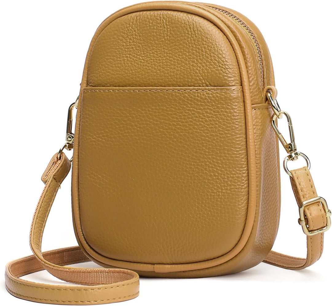 SENDEFN Handy Umhängetasche Damen, Leder Handytasche zum Umhängen Geldbörse Damen, Brieftasche mit V