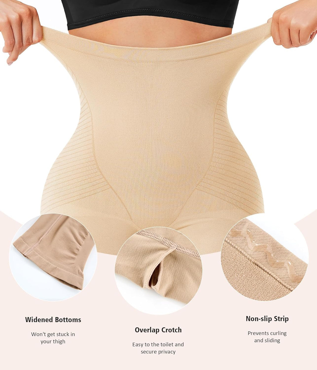 KUMAYES Bauchweg Unterhose Damen Hohe Taille Shapewear Nahtlose Miederhose Bauchkontrolle Höschen Sh