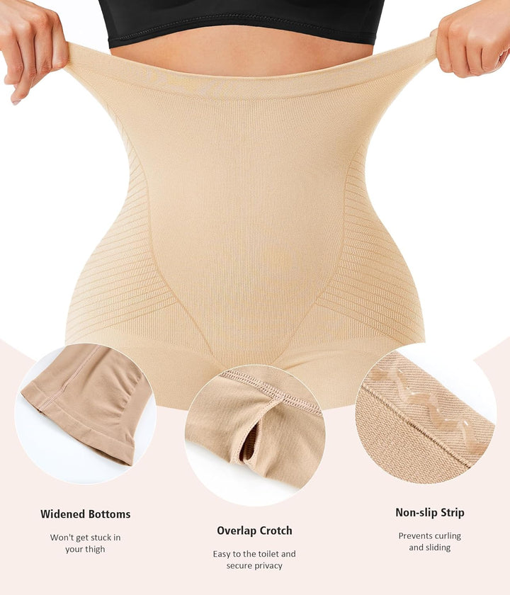 KUMAYES Bauchweg Unterhose Damen Hohe Taille Shapewear Nahtlose Miederhose Bauchkontrolle Höschen Sh