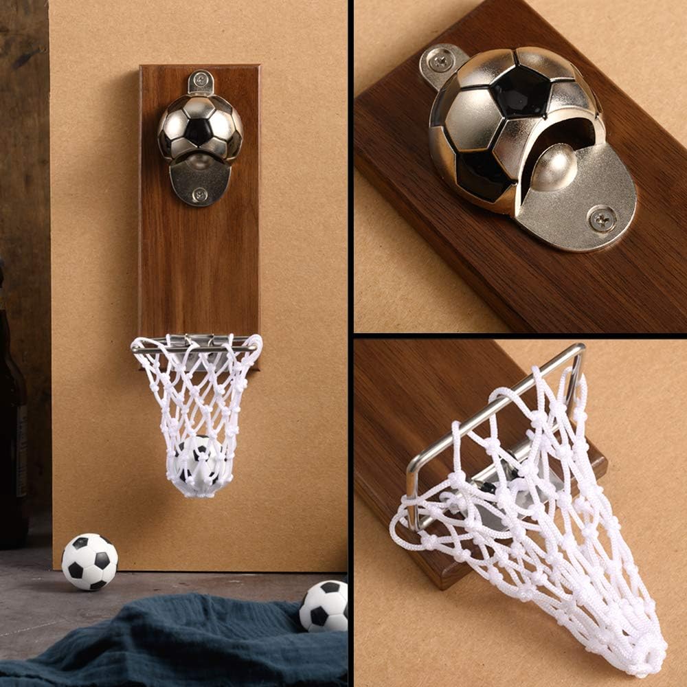 Magnetischer Kühlschrank Flaschenöffner Fussball Bier öffner Wandmontage Flaschenöffner mit Kappenfä