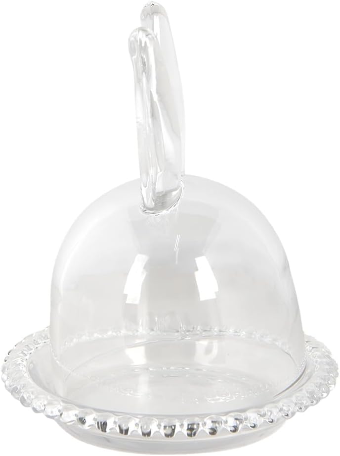 Clayre & Eef Glocke Kaninchen Ø 14x16 cm Glas Glasglocke