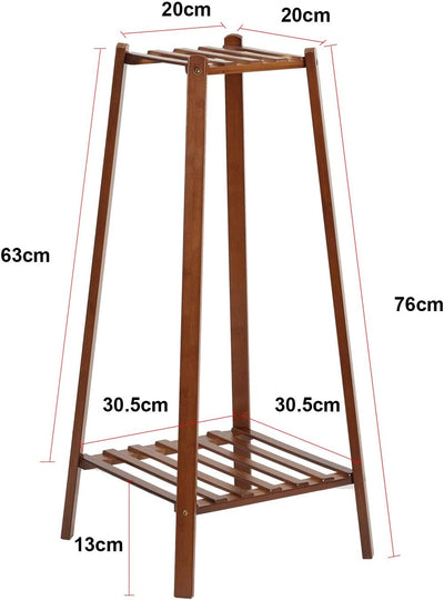 medla Pflanzenregal Bambus, 4 Ebenen, Blumenständer Garten, Pflanzentreppe für Indoor Balkon Wohzimm