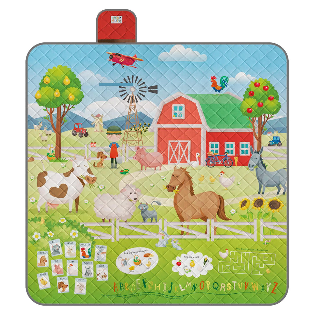 Lustig Picknickdecke Wasserdicht Faltbar Tragegurt für Kinder - Bunte Farbige Outdoor Camping Decke