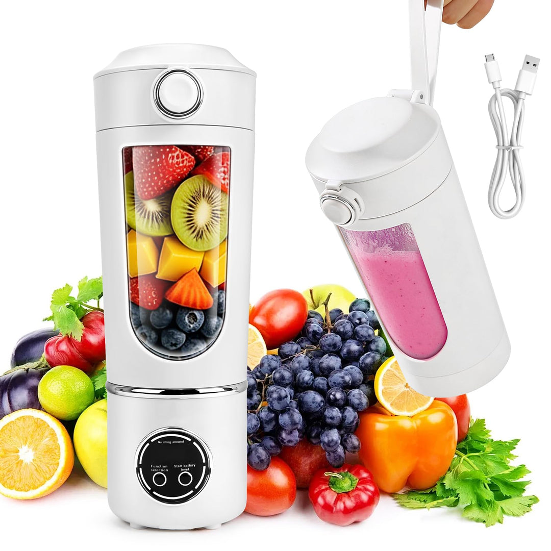 Tragbarer Mixer/Blender/Smoothie Maker, 700 ml Maker to Go Mini-Standmixer mit 12-Klingen Edelstahl