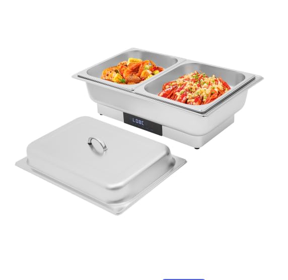 600w Chafing Dish Elektrisch, Pc-Klappdeckel, Visueller Warmhalteofen Mit Temperaturkontrolle, 9L Sp