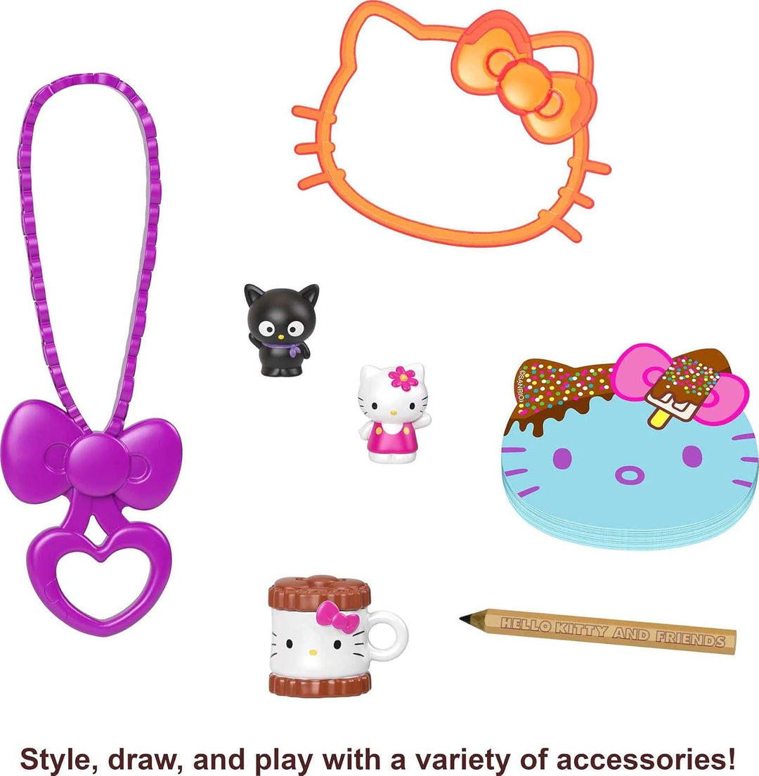 Mattel Mattel Hello Kitty GVB29 - Kakao-Campingplatz Schatulle (12,5 cm) mit 2 Sanrio Minis Figuren,
