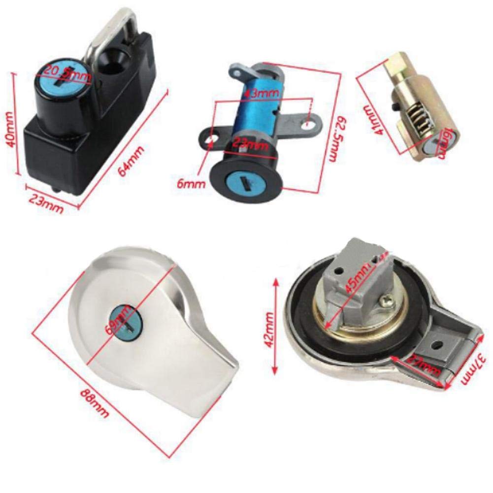 Zündschloss, Motorrad Zündschloss Tankdeckel Sitzschloss Schlüssel für Virago XV 535 XV250 XV125