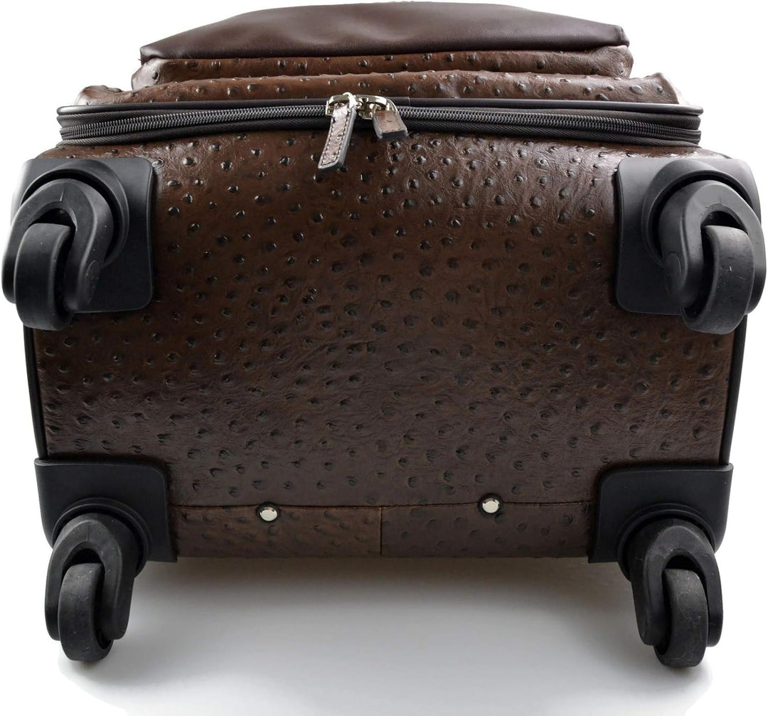 Leder reisekoffer troller kaffee leder reisetasche manner damen mit griff leder tasche reise tasche