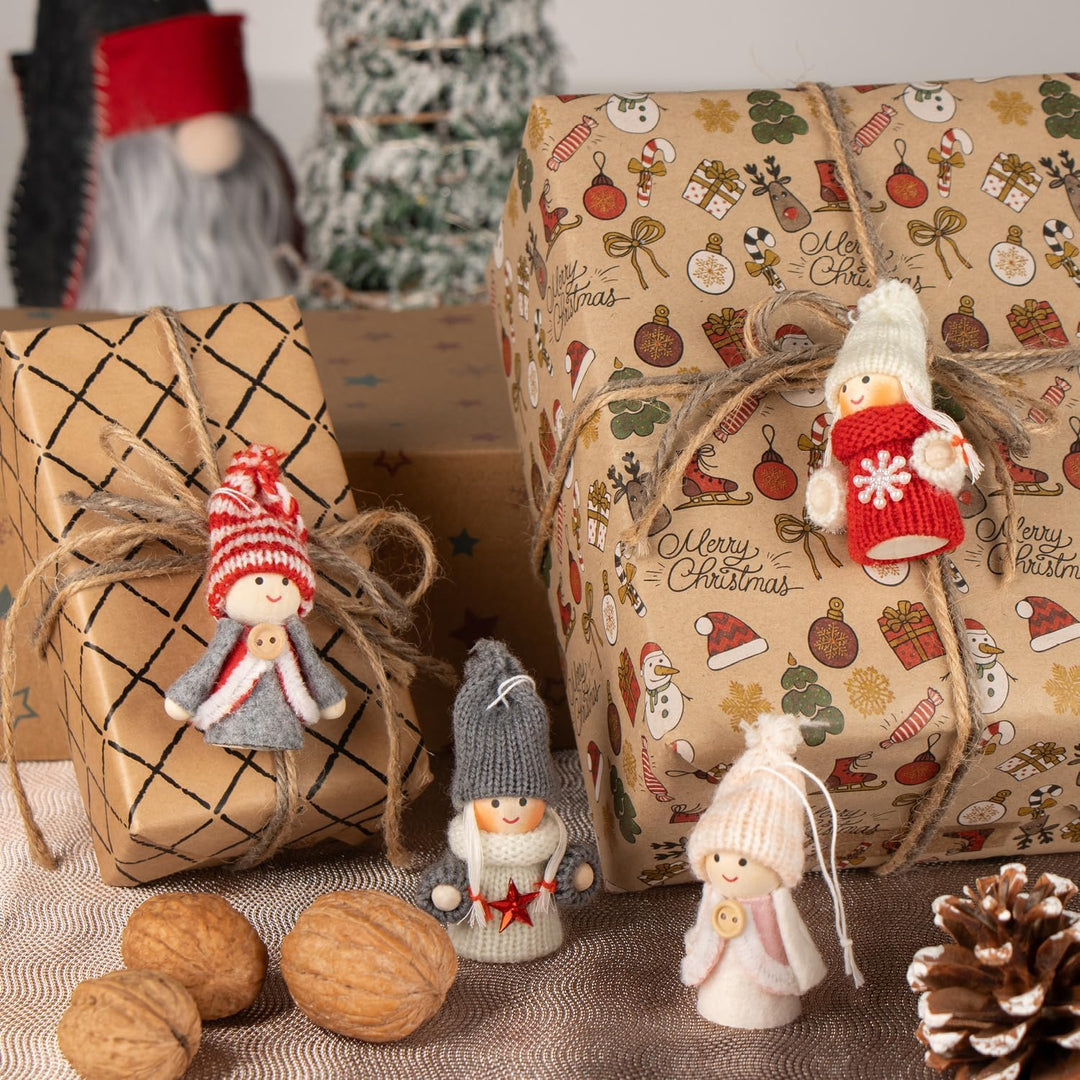 com-four® 12x Premium Weihnachtsbaum-Anhänger Engel - Christbaumschmuck - Feen-Figuren als Geschenka