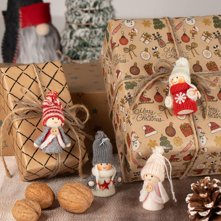 com-four® 12x Premium Weihnachtsbaum-Anhänger Engel - Christbaumschmuck - Feen-Figuren als Geschenka