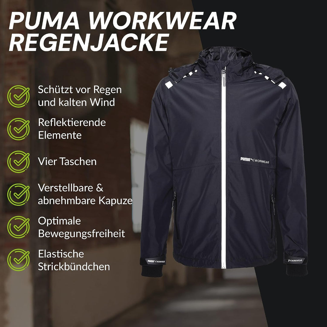 PUMA Workwear Essentials - Premium Regenjacke für Damen und Herren, robuste Allwetterjacke für den O