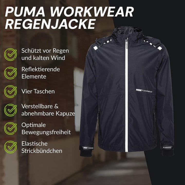 PUMA Workwear Essentials - Premium Regenjacke für Damen und Herren, robuste Allwetterjacke für den O