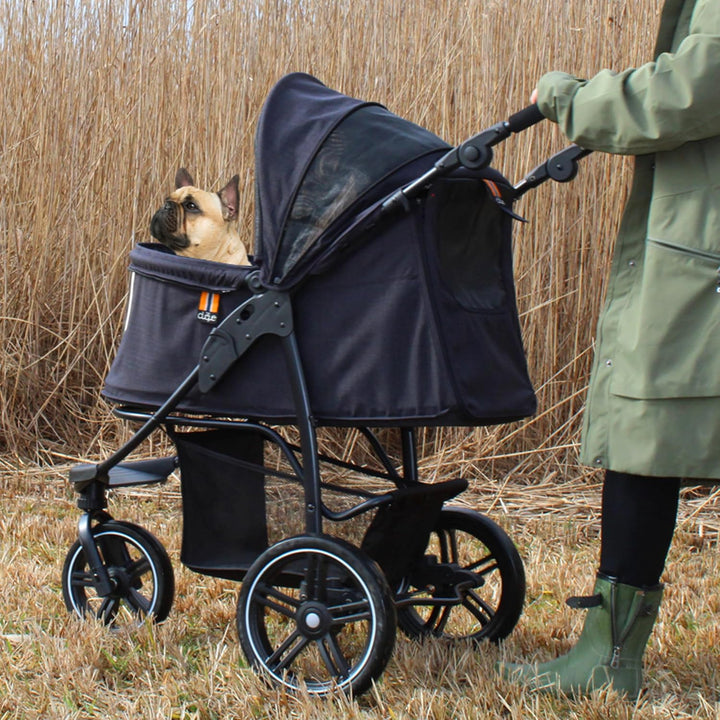 My Duque Cooper - Hundewagen &amp; Haustier Buggy bis 32 kg mit Ablagekorb für Einkäufe, einfach faltbar