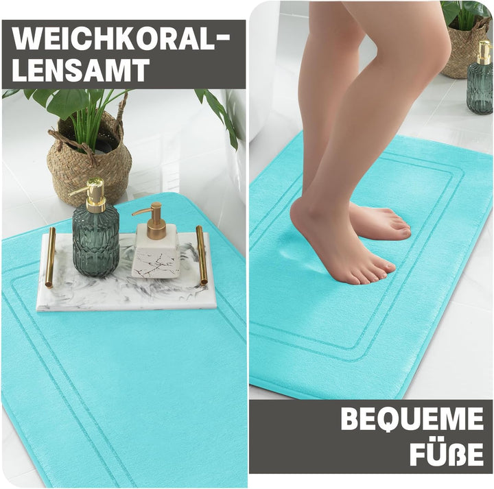 chakme Badematte rutschfest,Badezimmerteppich Weich Badteppich Saugfähige Badvorleger Duschvorleger