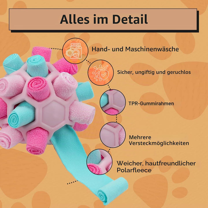 Schnüffelball für Hunde, Schnüffelteppich Schnüffelspielzeug Interaktive Hundespielzeug tragbarer Ha