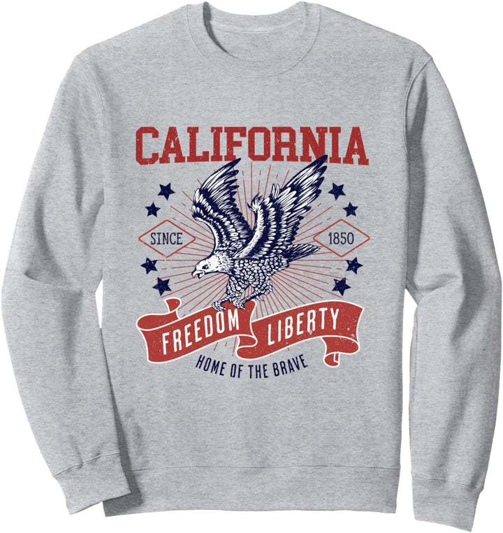 Freedom Eagle 1850 im Retrostil, USA, im Vintage-Stil, Bundesstaat Kalifornien Sweatshirt