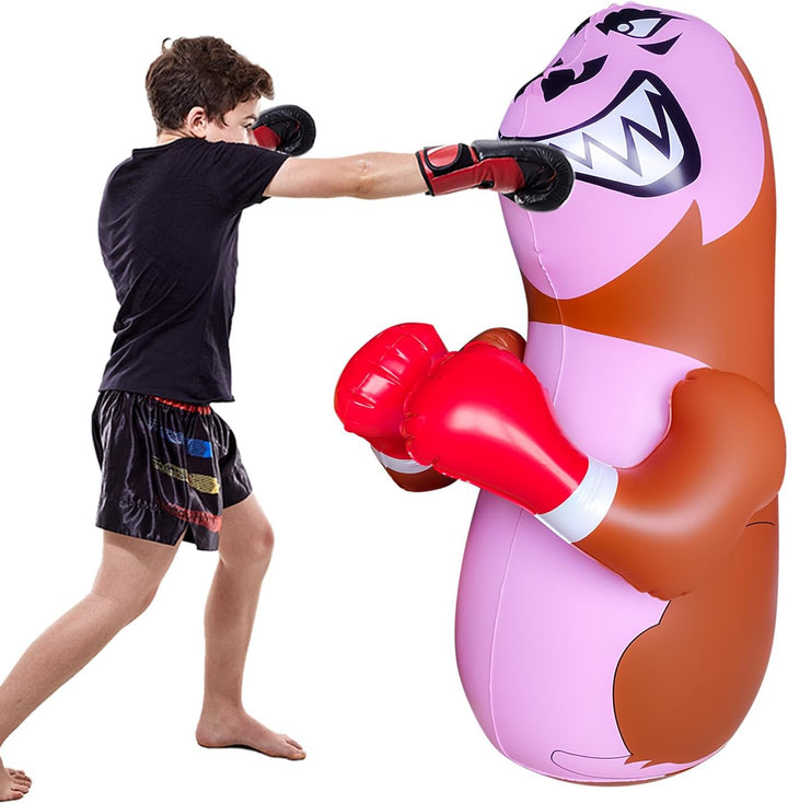 SUNSHINEMALL Boxsack für Kinder Boxen Dummy aufblasbare Cool Spass Spielzeug für Jungen Sport Gesche