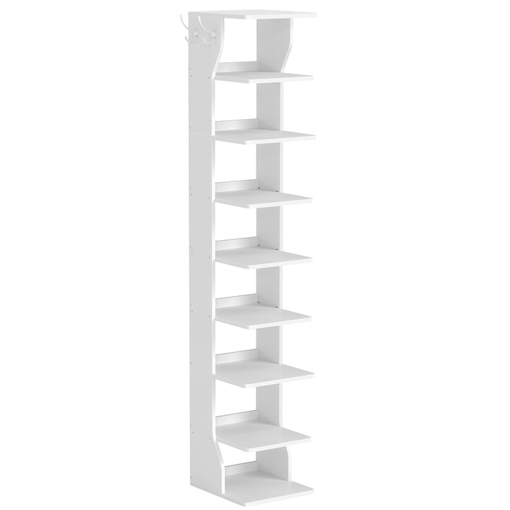 VASAGLE Schuhregal schmal, Standregal mit 9 Ebenen, platzsparend, für Eingangsbereich, Ecke, Schuhab