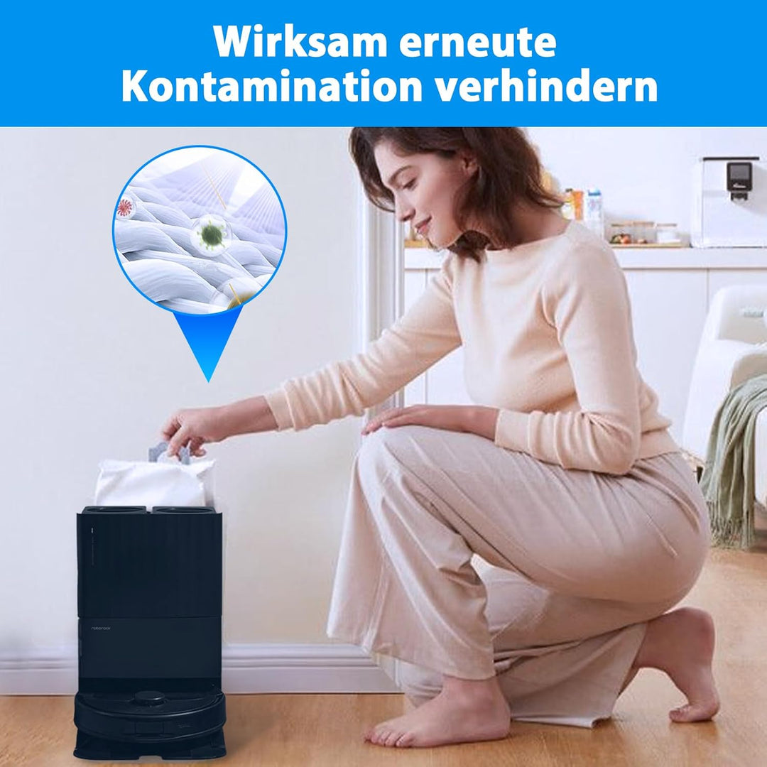 12 Stück Staubbeutel für Roborock QV 35A/Qrevo S5V/QV35S/Q Revo/Saros 10R/Saros10/Q Revo S/Qrevo Pro