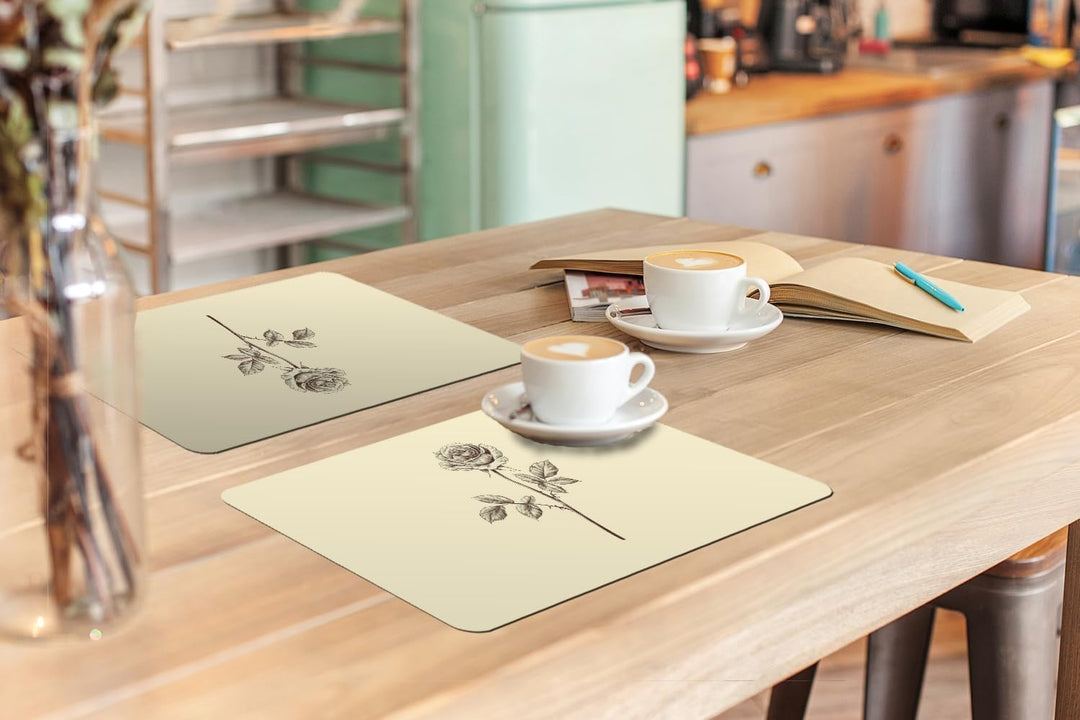 KitchenYeah© Platzsets Abwaschbar 6-Teilig 45x30 cm Tischsets Platzdeckchen rutschfeste Platzset Unt