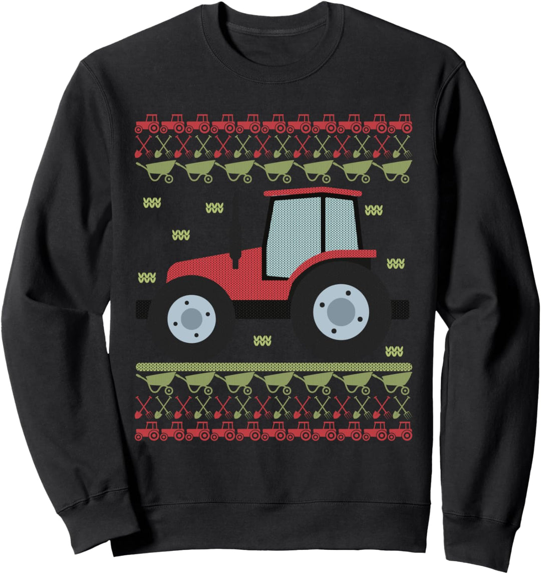 Traktor Ugly Christmas Weihnachtsfeier Motiv Sweatshirt