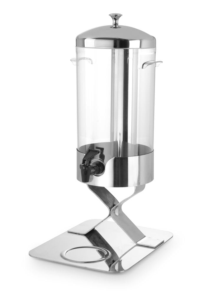 HENDI Saftspender, Wasserspender, Limonadenspender, Inhalt: 5L, 280x220x(H)510mm, Edelstahl, Polycar