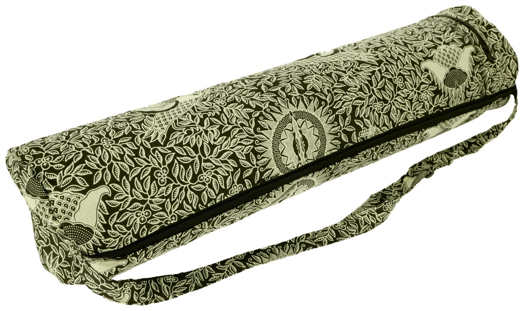 GURU SHOP Yogamatten-Tasche Indonesische Batik, Unisex - Erwachsene, 65x20x20 cm Schwarz, Schwarz