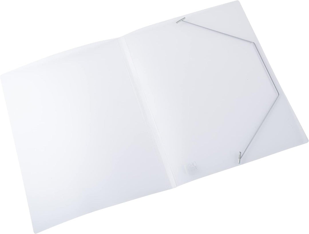 Oxford Eckspanner A4, aus Kunststoff, farblos, transparent, 10 Stück farblos transluzent Eckspanner