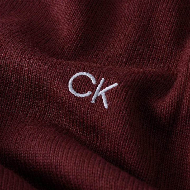 Calvin Klein Herren mit Rundhalsausschnitt aus weicher Baumwolle Sweater, Burgundy