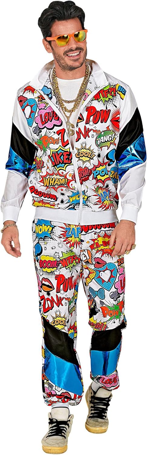 "POP ART SHELL SUIT" (jacket, pants) - (XL), XL