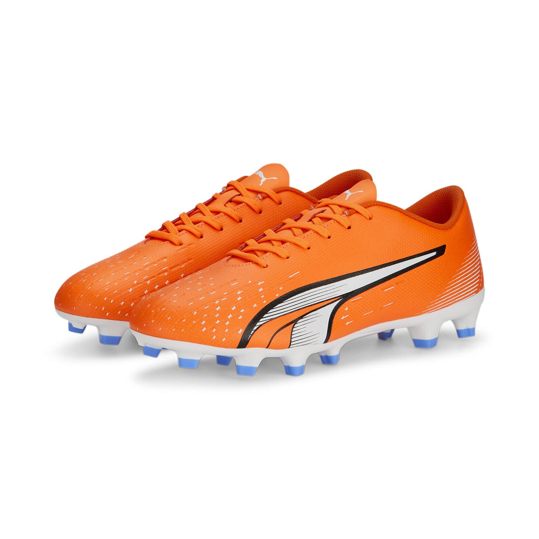 PUMA Herren Ultra Play Fg/AgFussballschuh 39 EU Ultra Orange Puma White Blue Glimmer, 39 EU Ultra Or
