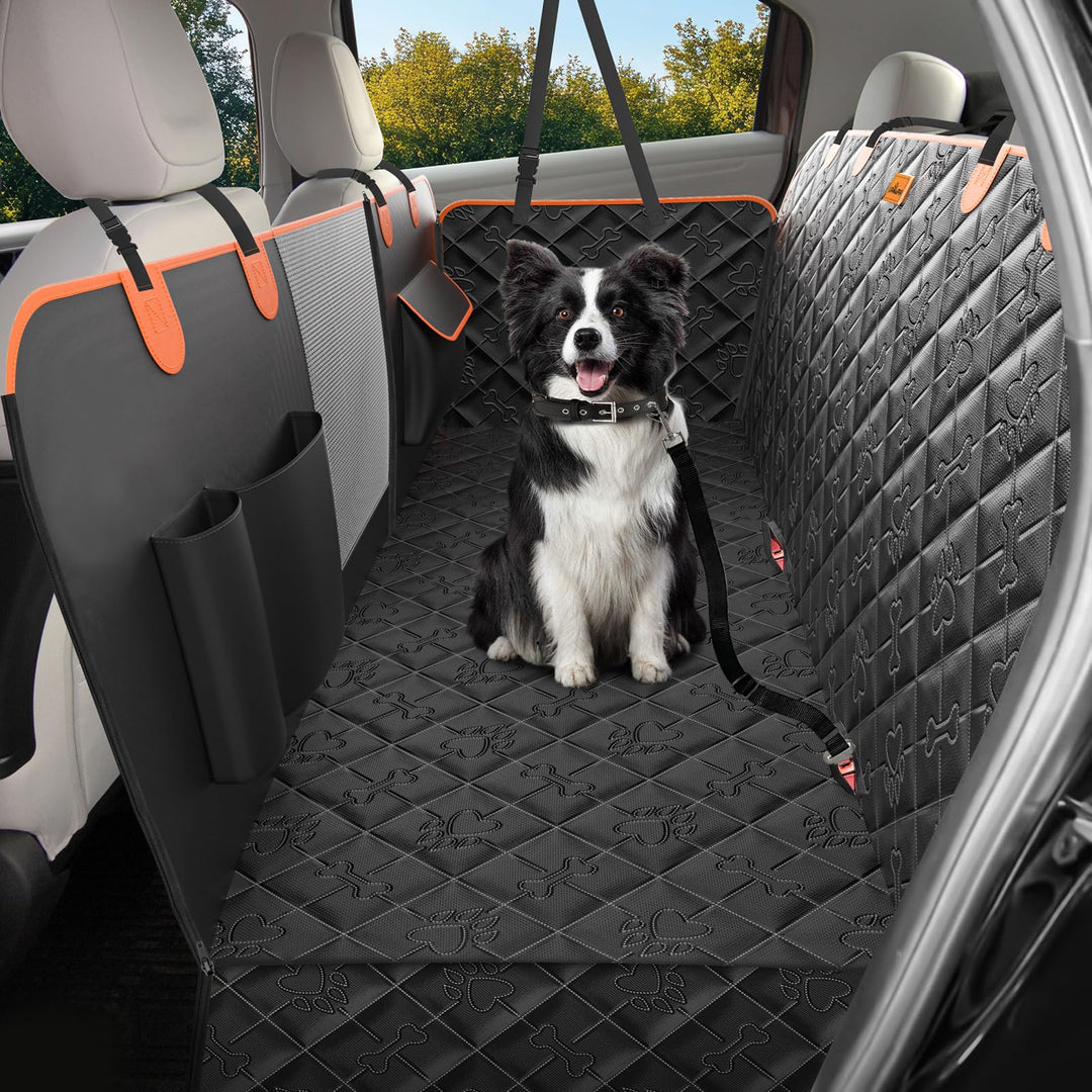 Hundedecke Auto Rückbank 100% Wasserdicht Kratzfeste Autoschondecke Hund Rücksitz mit Seitenschutz u