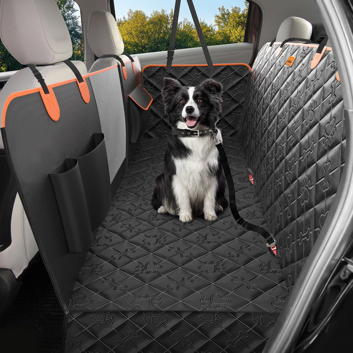 Hundedecke Auto Rückbank 100% Wasserdicht Kratzfeste Autoschondecke Hund Rücksitz mit Seitenschutz u