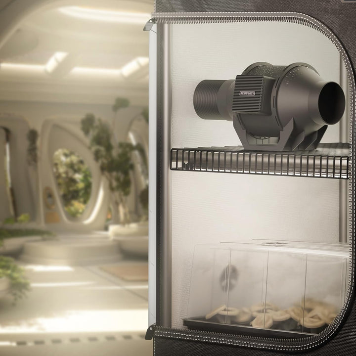 AC Infinity CLOUDLINE H4 – Leises Inline-Lüftersystem 100 mm mit Drehzahlregler, IP65-feuchtigkeitsg