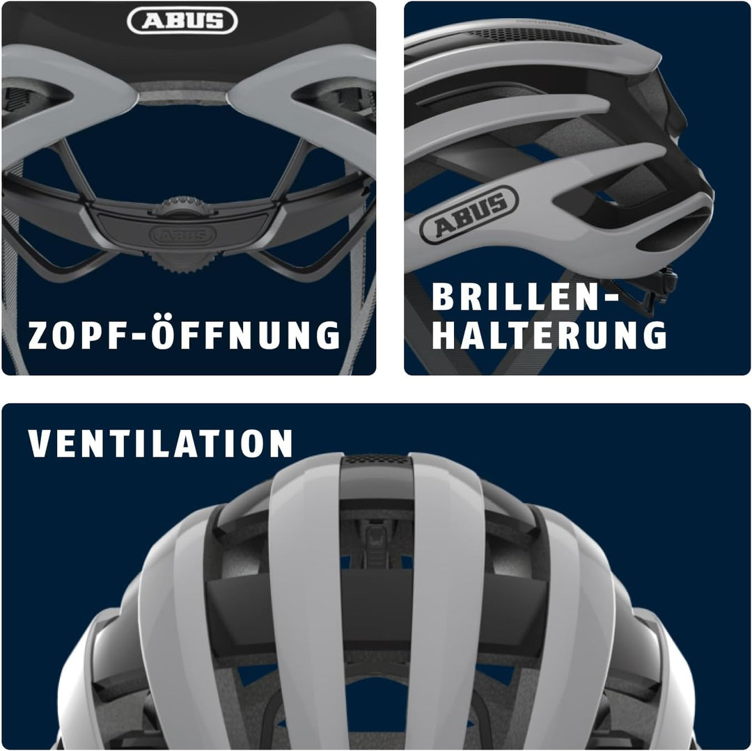 ABUS Rennradhelm AirBreaker - High-End Fahrradhelm für den professionellen Radsport - für Jugendlich