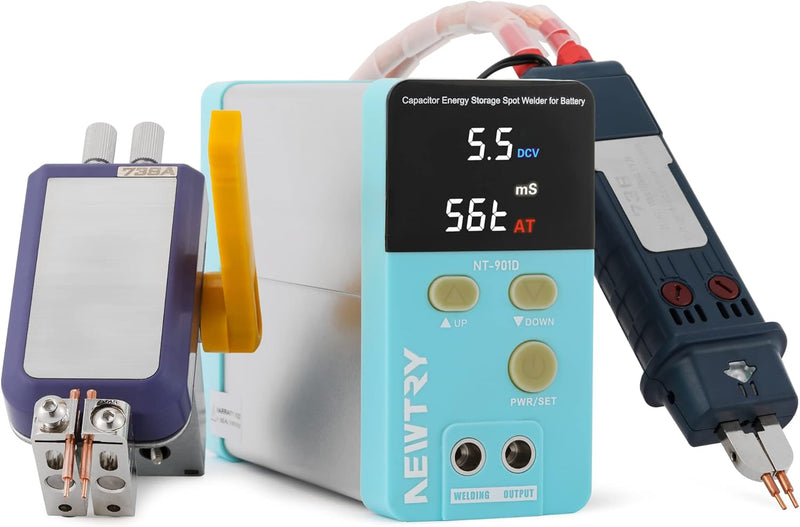 NEWTRY Punktschweissgerät 11,6kW Kondensator Batterie Punktschweisser NT-901D, Tragbar profi Akkusze