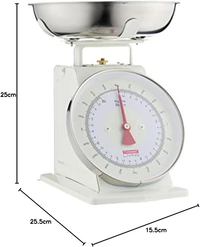 Typhoon Living Waage, Edelstahl, cremefarben, 25.5 x 15.5 x 25 cm, Cremefarben