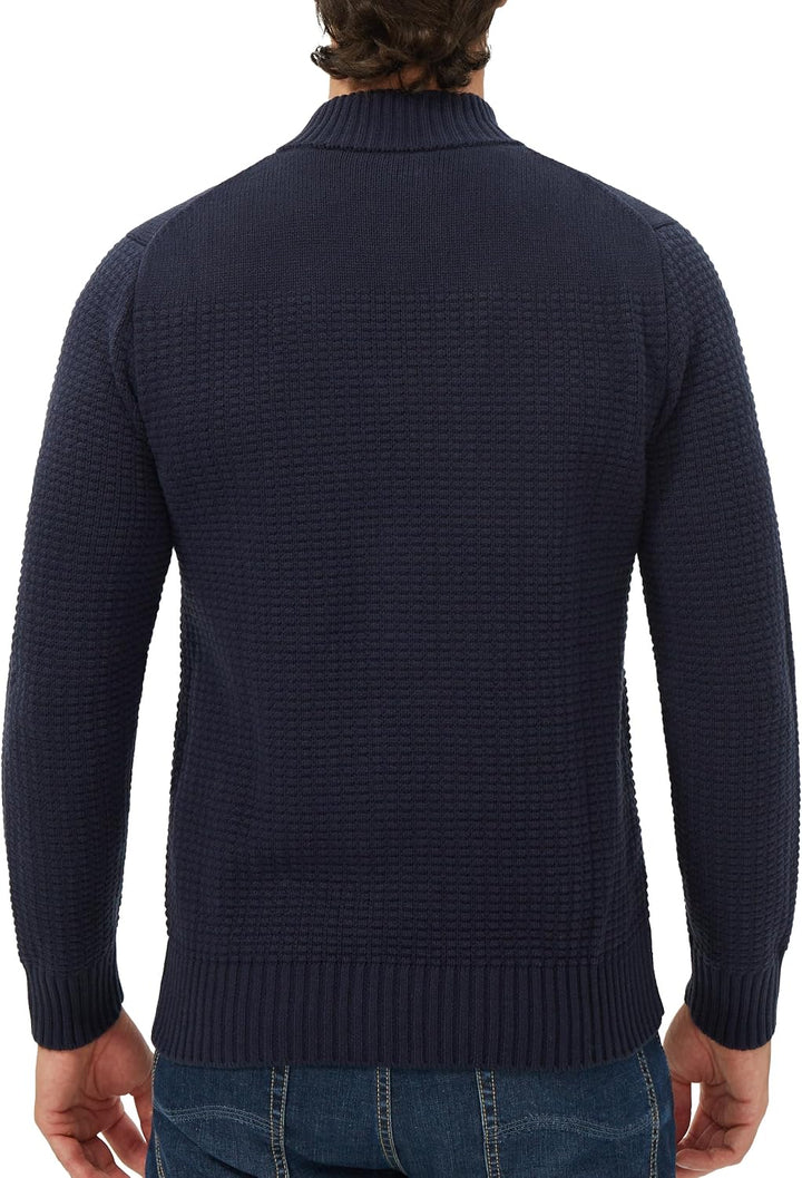 Pioneer Camp Herren Strickjacke Mit Reissverschluss Stehkragen Cardigan Herren Zip Sweaters Fein-Str