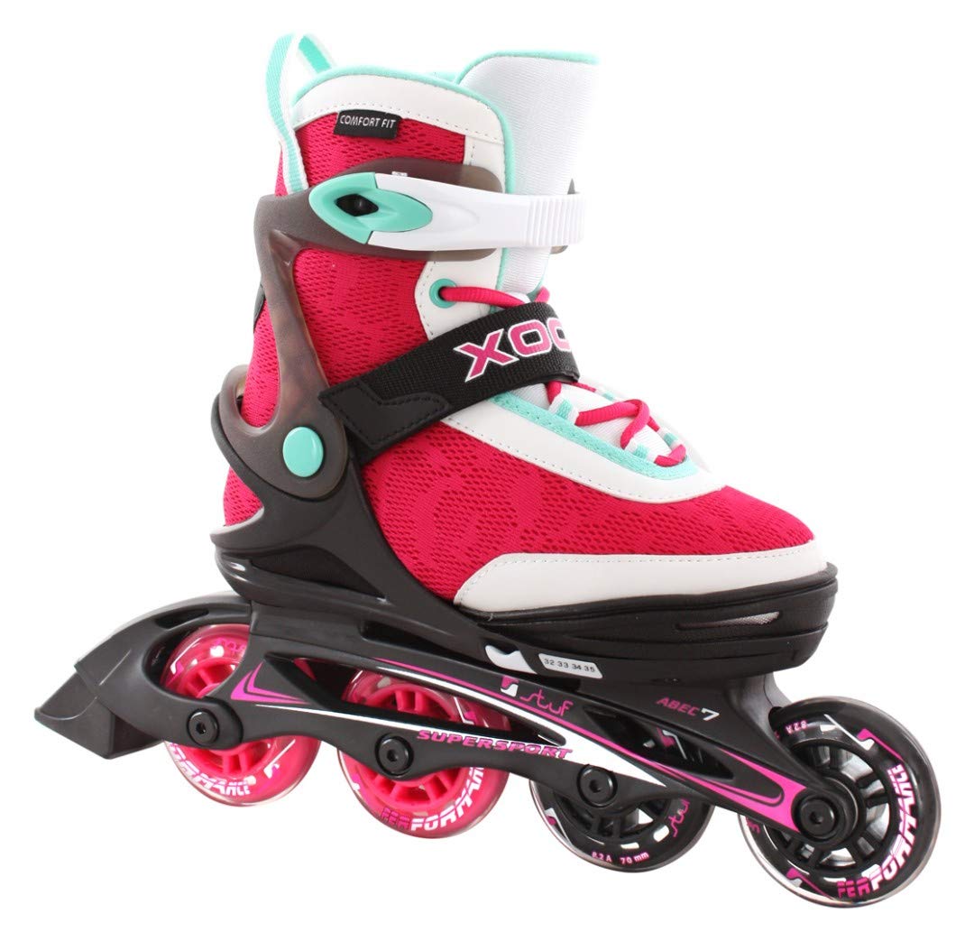 Stuf XOOM 2 Girl Inline Skate 2021 White/Black/pink 38-41, 38-41