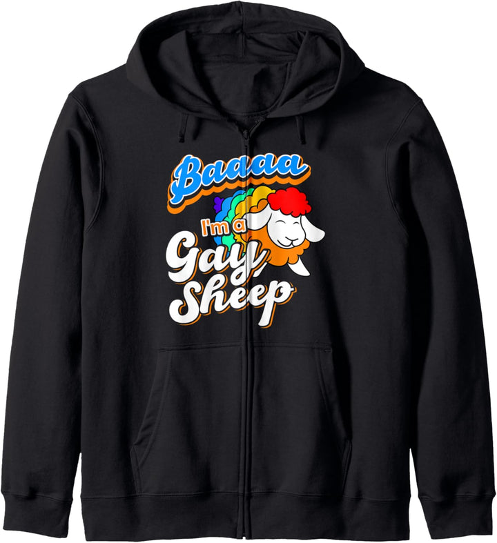 Ich bin das Regenbogenschaf der Familie Kapuzenjacke