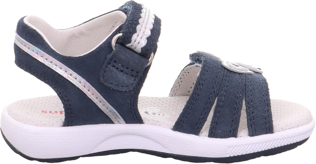 Superfit Mädchen Emily Sandalen 24 EU Blau Silber 8010, 24 EU Blau Silber 8010