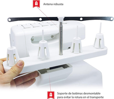 Alfa 8707 Overlock Nähmaschine für den Hausgebrauch Professionell 8707, Professionell 8707