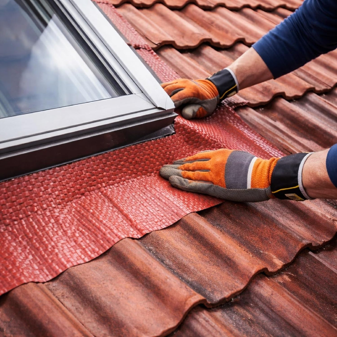 Stabilo Kaminanschlussband - 300mm x 5m - Braun | Wandanschlussband | für Dach Kamin Wand Schornstei