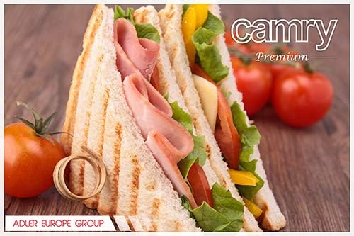 Camry CR 3018 Sandwichmaker, 700, Schwarz/silberfarben, Keramik