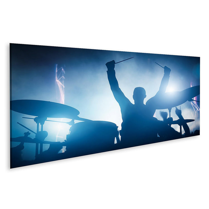 islandburner Bild auf Leinwand Schlagzeuger Schlagzeug Musik Kinderzimmer Bilder Wandbilder Poster L